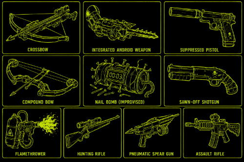 Low-tier ranged weapons illustration