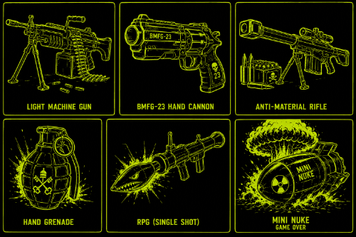 Special ranged weapons illustration